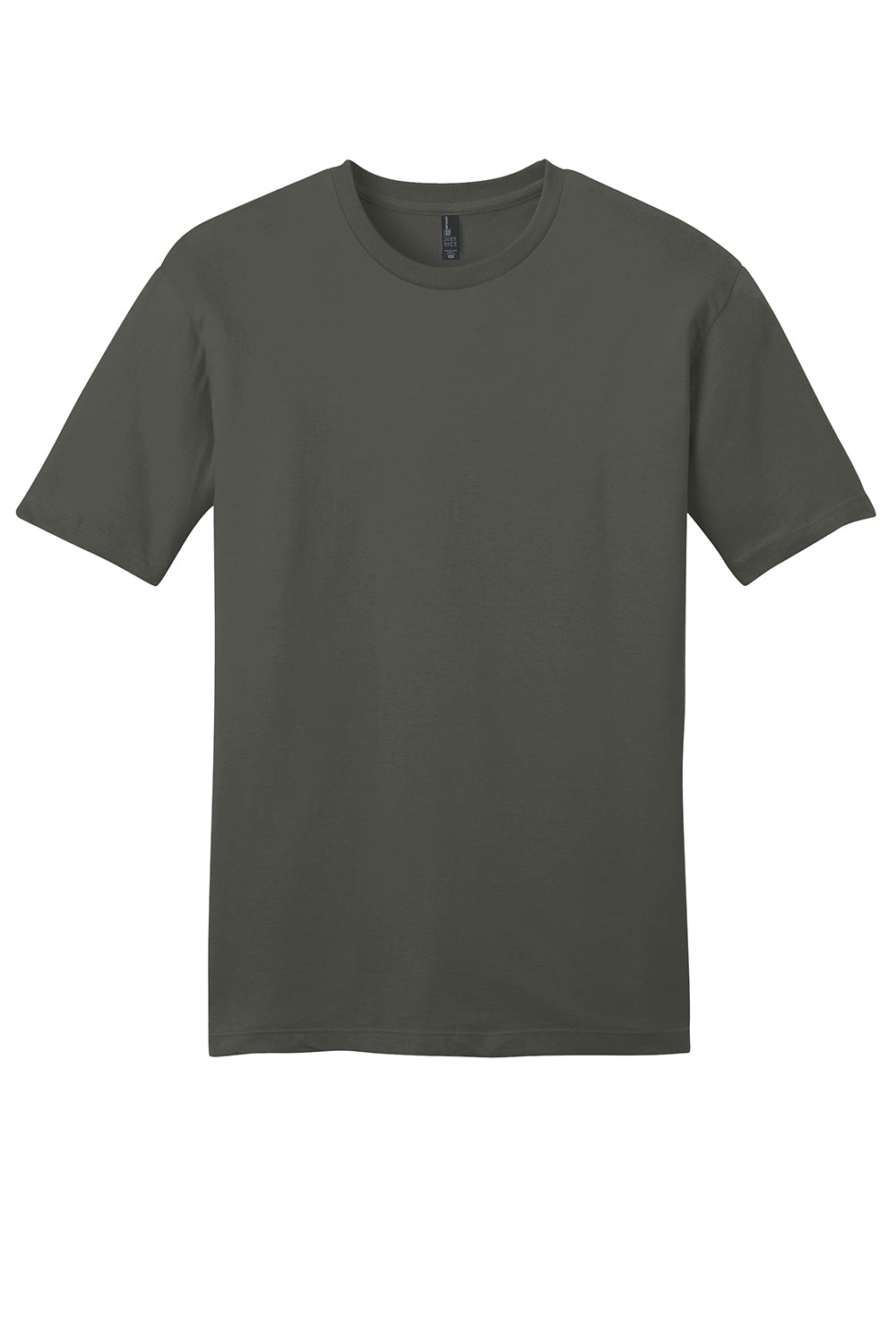 District DT6000 Mens Very Important Short Sleeve Crewneck T-Shirt Deepest Grey Flat Front