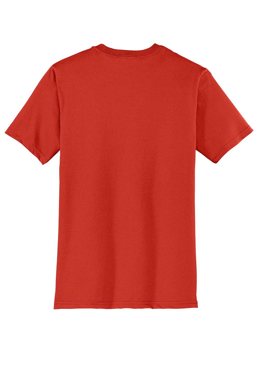 District DT6000 Mens Very Important Short Sleeve Crewneck T-Shirt Fiery Red Flat Back