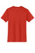 District DT6000 Mens Very Important Short Sleeve Crewneck T-Shirt Fiery Red Flat Back