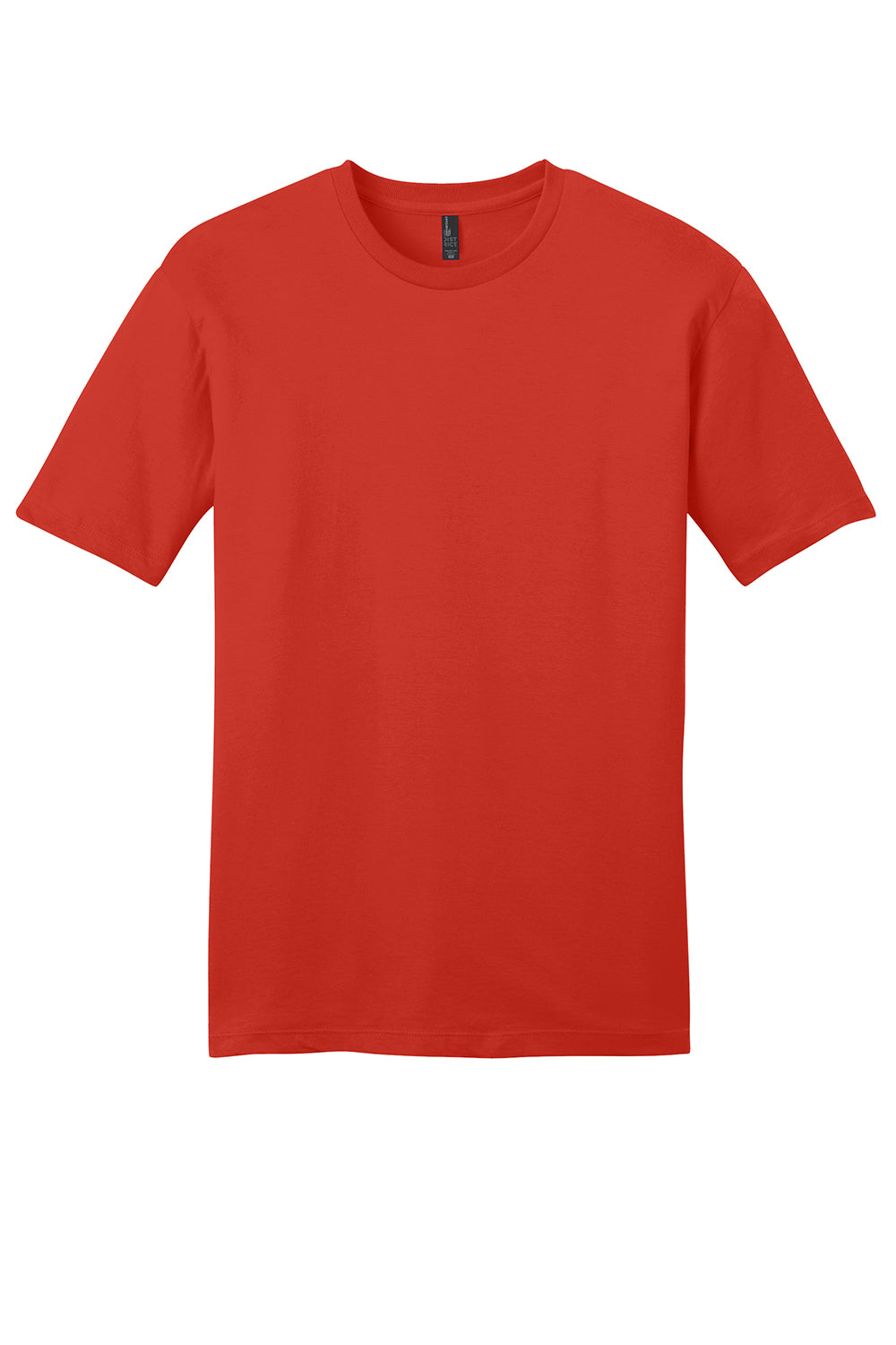 District DT6000 Mens Very Important Short Sleeve Crewneck T-Shirt Fiery Red Flat Front