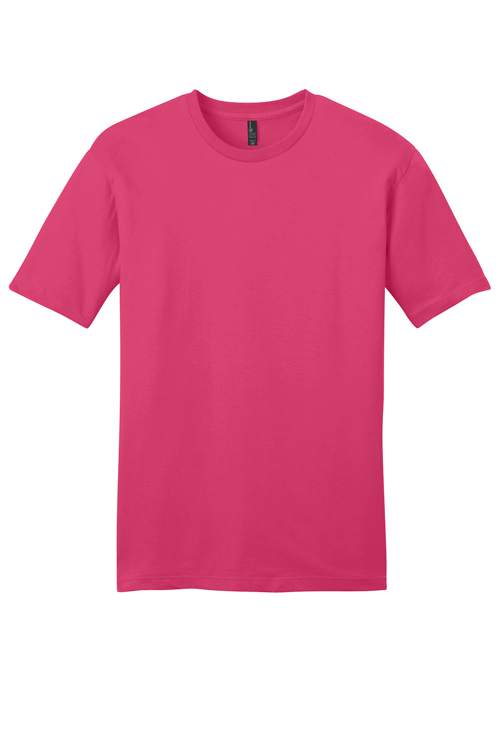 District DT6000 Mens Very Important Short Sleeve Crewneck T-Shirt Flush Pink Flat Front