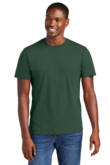 District DT6000 Mens Very Important Short Sleeve Crewneck T-Shirt Forest Green Model Front