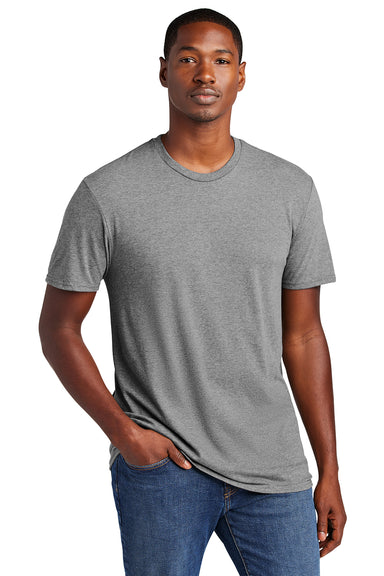 District DT6000 Mens Very Important Short Sleeve Crewneck T-Shirt Grey Frost Model Front