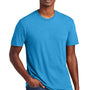 District Mens Very Important Short Sleeve Crewneck T-Shirt - Heather Bright Turquoise Blue