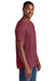 District DT6000 Mens Very Important Short Sleeve Crewneck T-Shirt Heather Cardinal Red Model Side