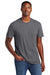 District DT6000 Mens Very Important Short Sleeve Crewneck T-Shirt Heather Charcoal Grey Model Front