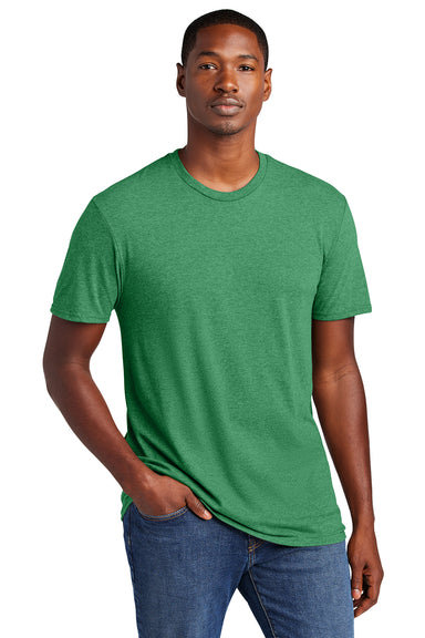 District DT6000 Mens Very Important Short Sleeve Crewneck T-Shirt Heather Kelly Green Model Front