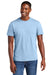 District DT6000 Mens Very Important Short Sleeve Crewneck T-Shirt Ice Blue Model Front