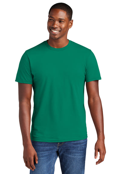 District DT6000 Mens Very Important Short Sleeve Crewneck T-Shirt Jewel Green Model Front