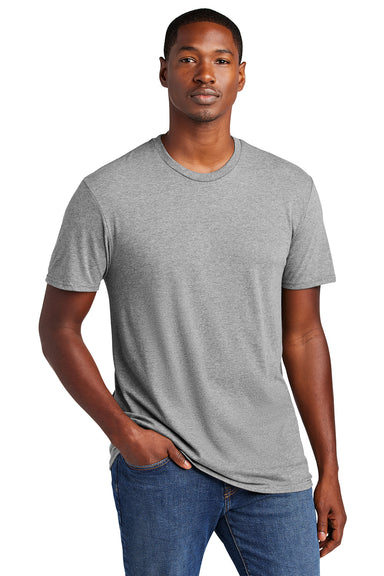 District DT6000 Mens Very Important Short Sleeve Crewneck T-Shirt Heather Light Grey Model Front