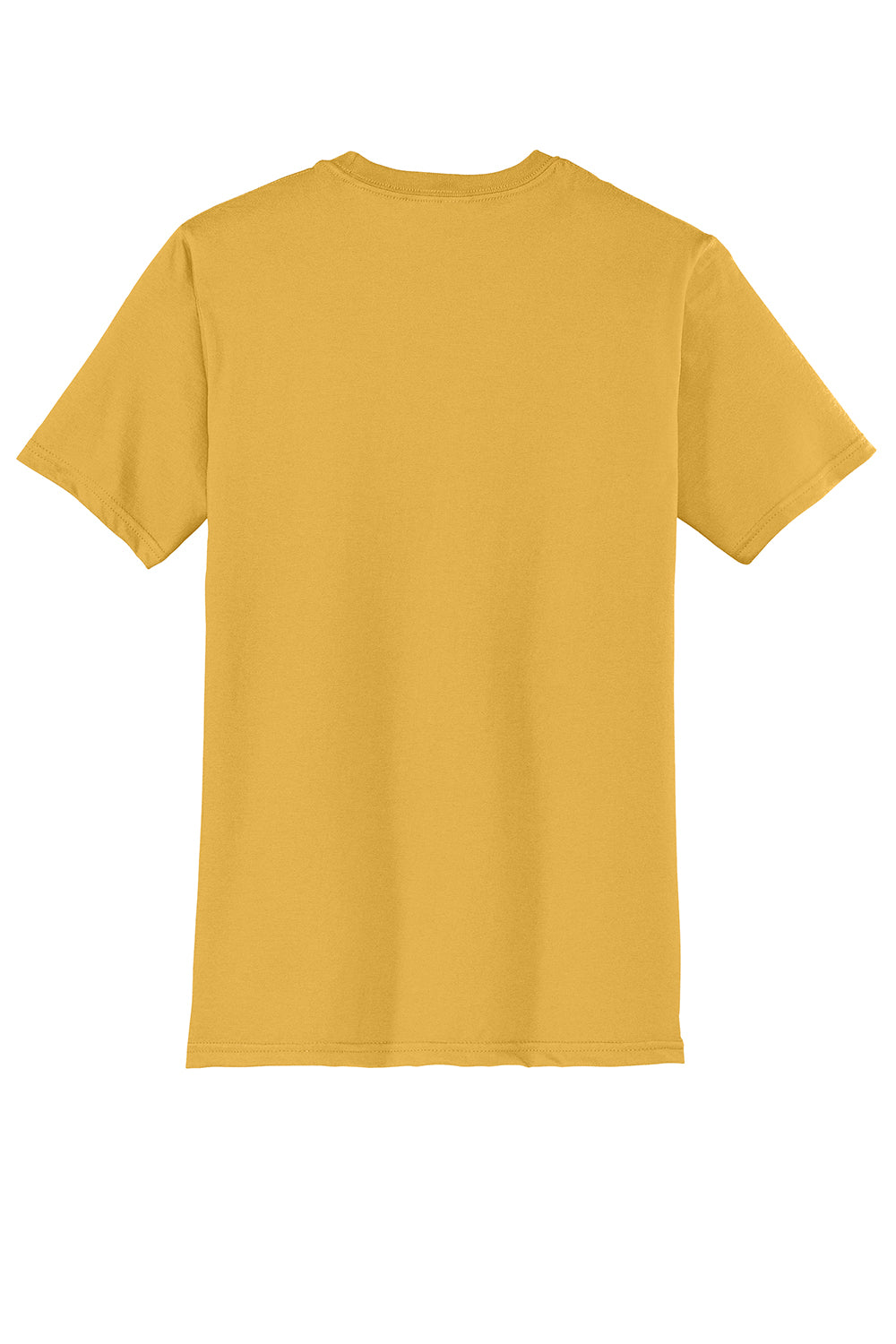 District DT6000 Mens Very Important Short Sleeve Crewneck T-Shirt Ochre Yellow Flat Back