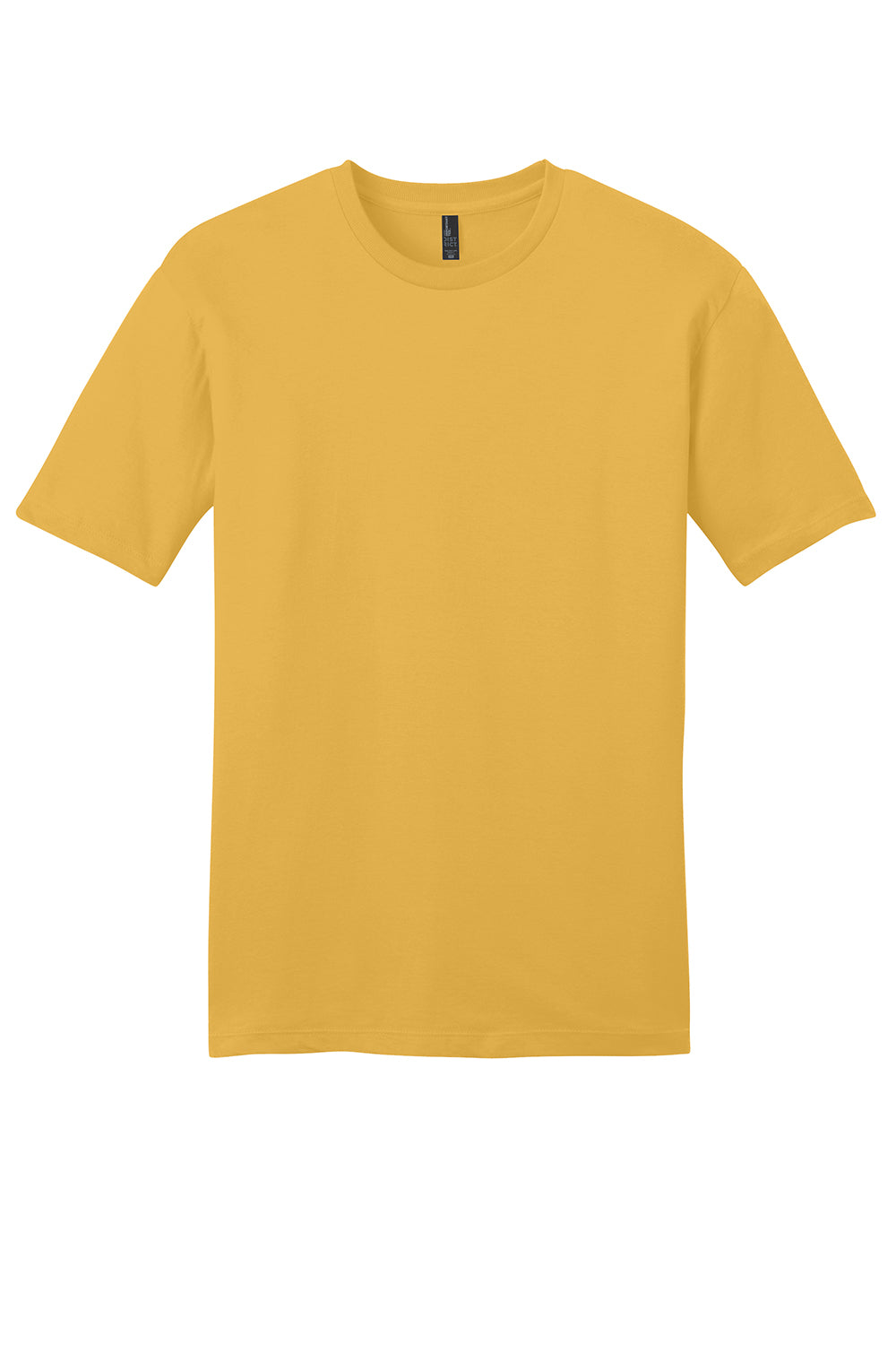 District DT6000 Mens Very Important Short Sleeve Crewneck T-Shirt Ochre Yellow Flat Front