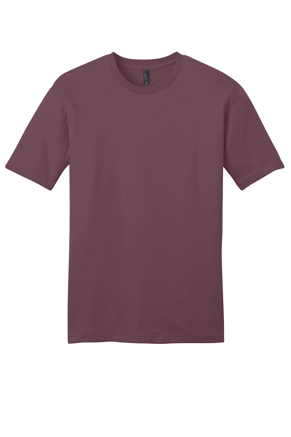 District DT6000 Mens Very Important Short Sleeve Crewneck T-Shirt Plum Purple Flat Front