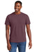 District DT6000 Mens Very Important Short Sleeve Crewneck T-Shirt Plum Purple Model Front