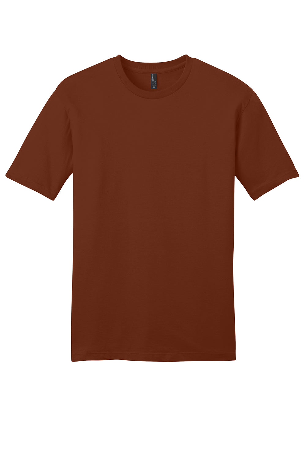 District DT6000 Mens Very Important Short Sleeve Crewneck T-Shirt Russet Red Flat Front