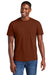 District DT6000 Mens Very Important Short Sleeve Crewneck T-Shirt Russet Red Model Front