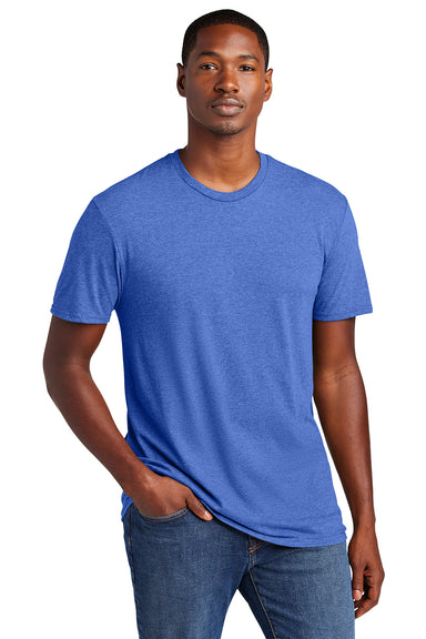 District DT6000 Mens Very Important Short Sleeve Crewneck T-Shirt Royal Blue Frost Model Front