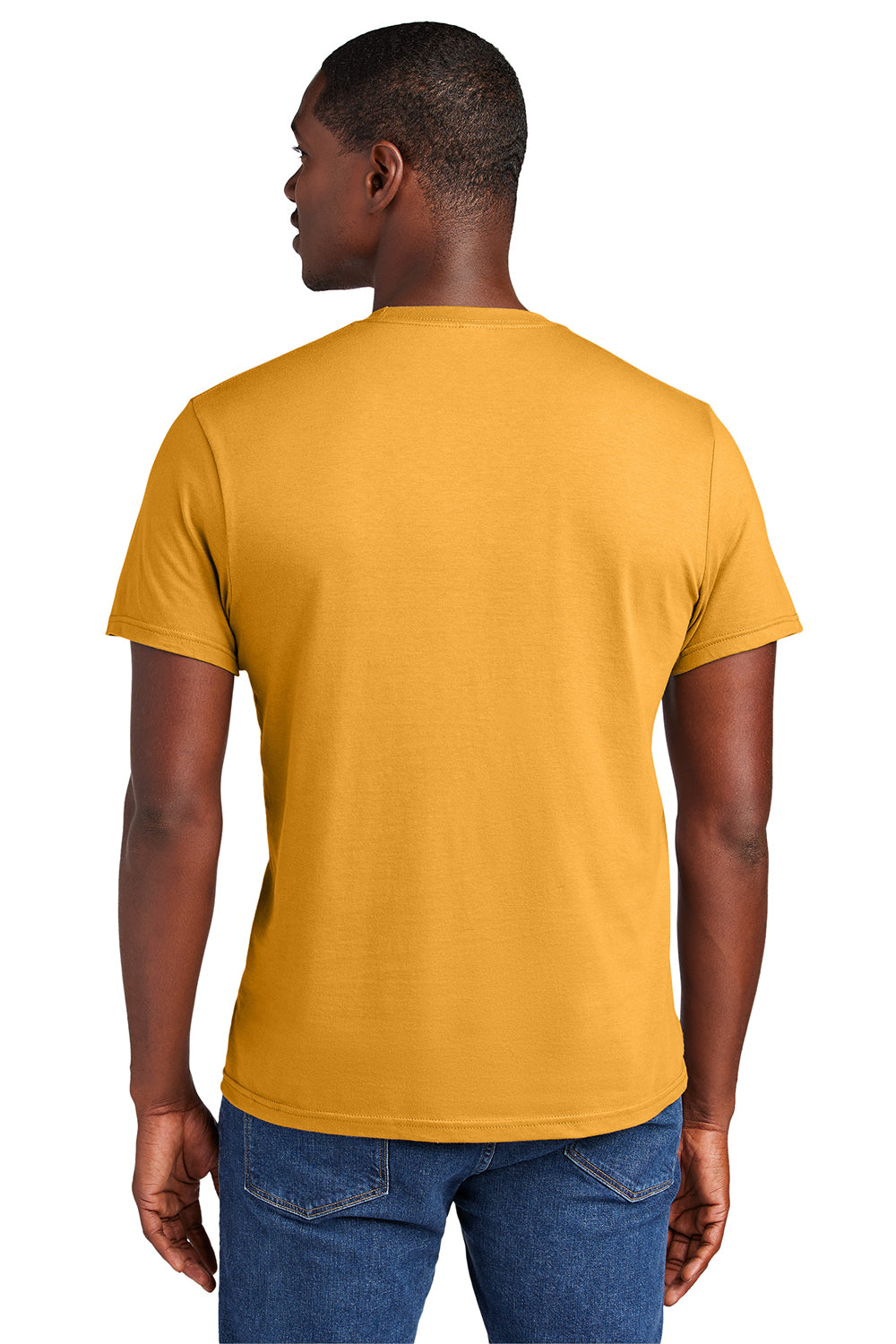 District DT6000 Mens Very Important Short Sleeve Crewneck T-Shirt Gold Model Back