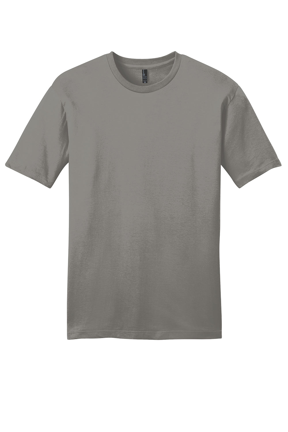 District DT6000 Mens Very Important Short Sleeve Crewneck T-Shirt Grey Frost Flat Front