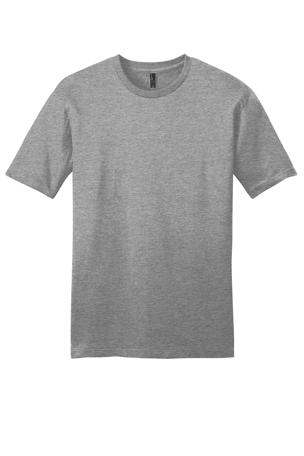 District DT6000 Mens Very Important Short Sleeve Crewneck T-Shirt Grey Flat Front