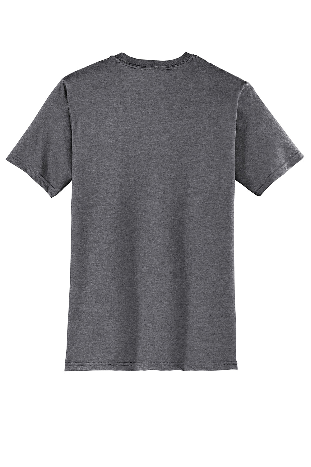 District DT6000 Mens Very Important Short Sleeve Crewneck T-Shirt Heather Charcoal Grey Flat Back