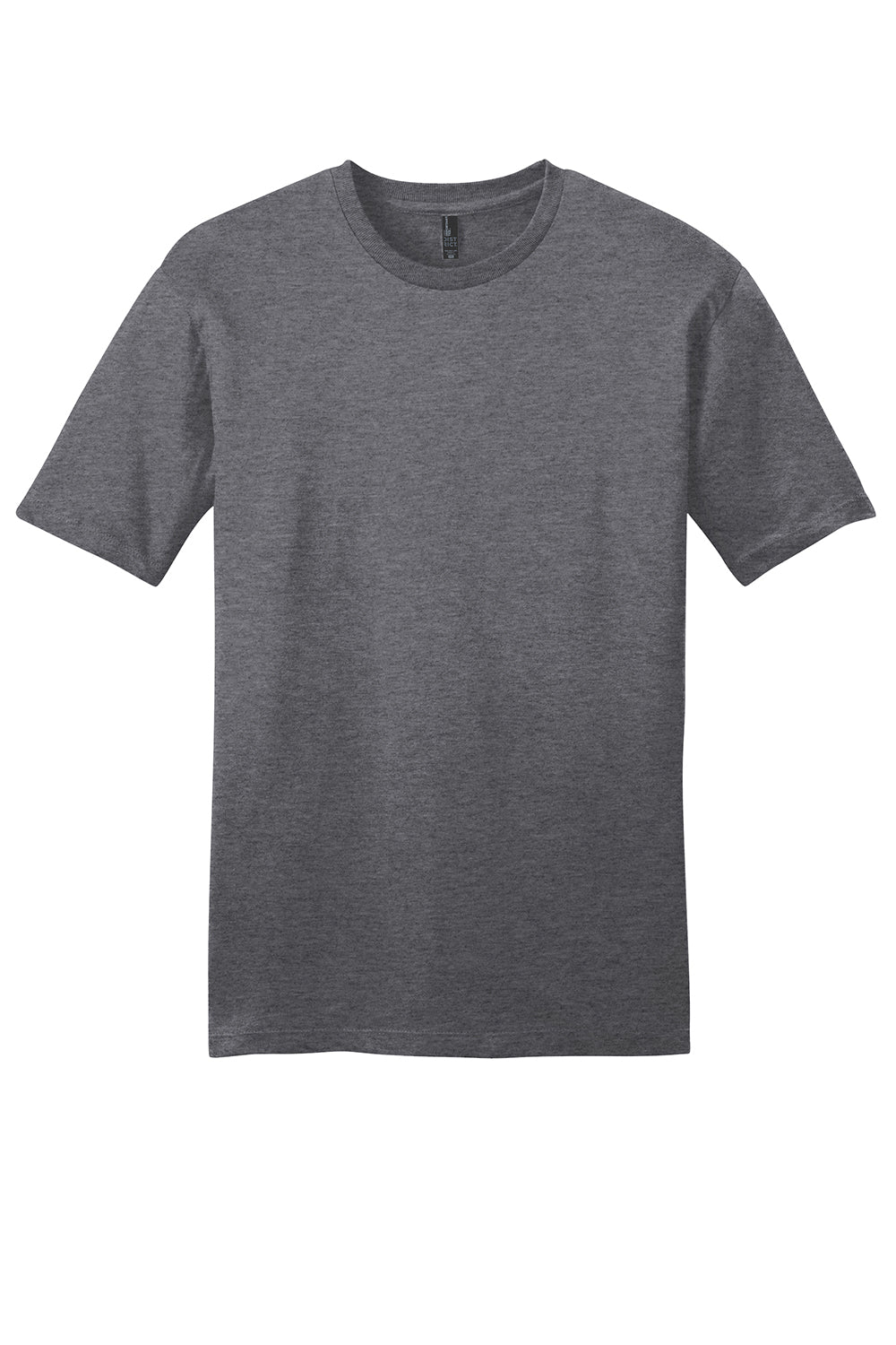 District DT6000 Mens Very Important Short Sleeve Crewneck T-Shirt Heather Charcoal Grey Flat Front