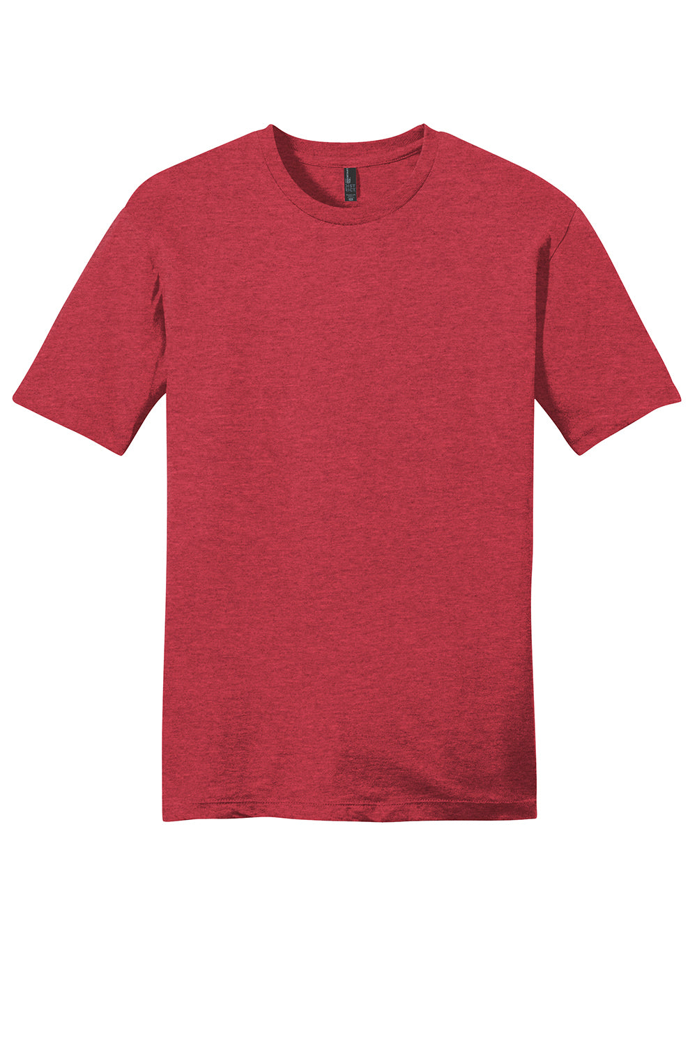 District DT6000 Mens Very Important Short Sleeve Crewneck T-Shirt Heather Red Flat Front