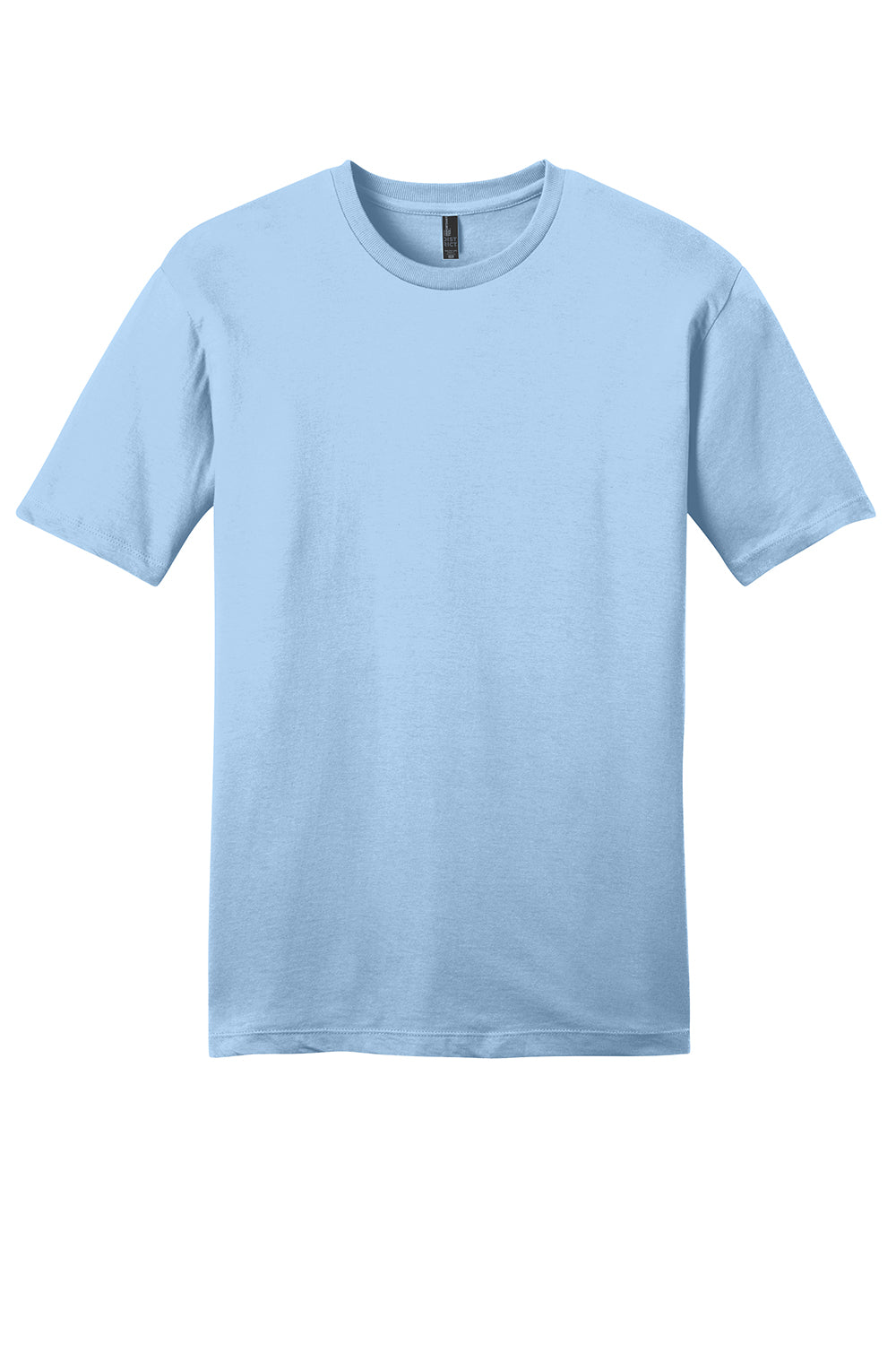 District DT6000 Mens Very Important Short Sleeve Crewneck T-Shirt Ice Blue Flat Front