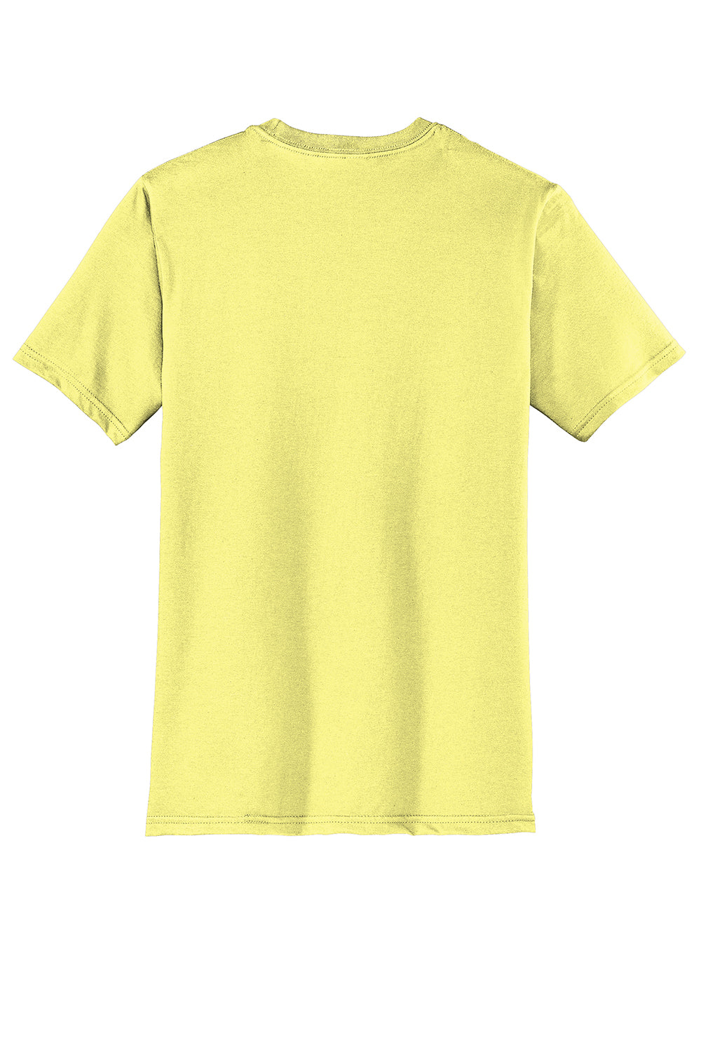 District DT6000 Mens Very Important Short Sleeve Crewneck T-Shirt Lemon Yellow Flat Back