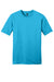 District DT6000 Mens Very Important Short Sleeve Crewneck T-Shirt Light Turquoise Blue Flat Front