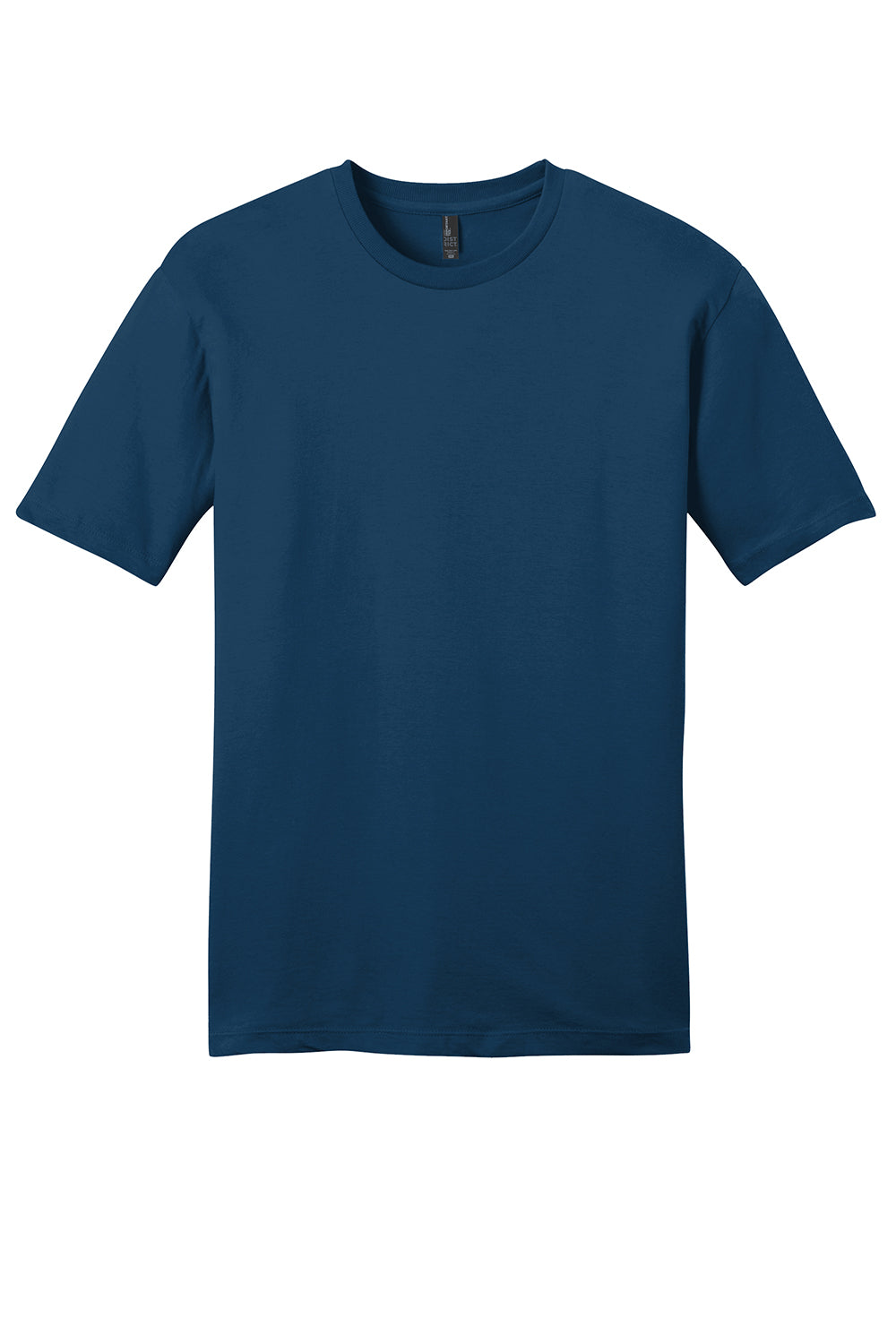 District DT6000 Mens Very Important Short Sleeve Crewneck T-Shirt Neptune Blue Flat Front