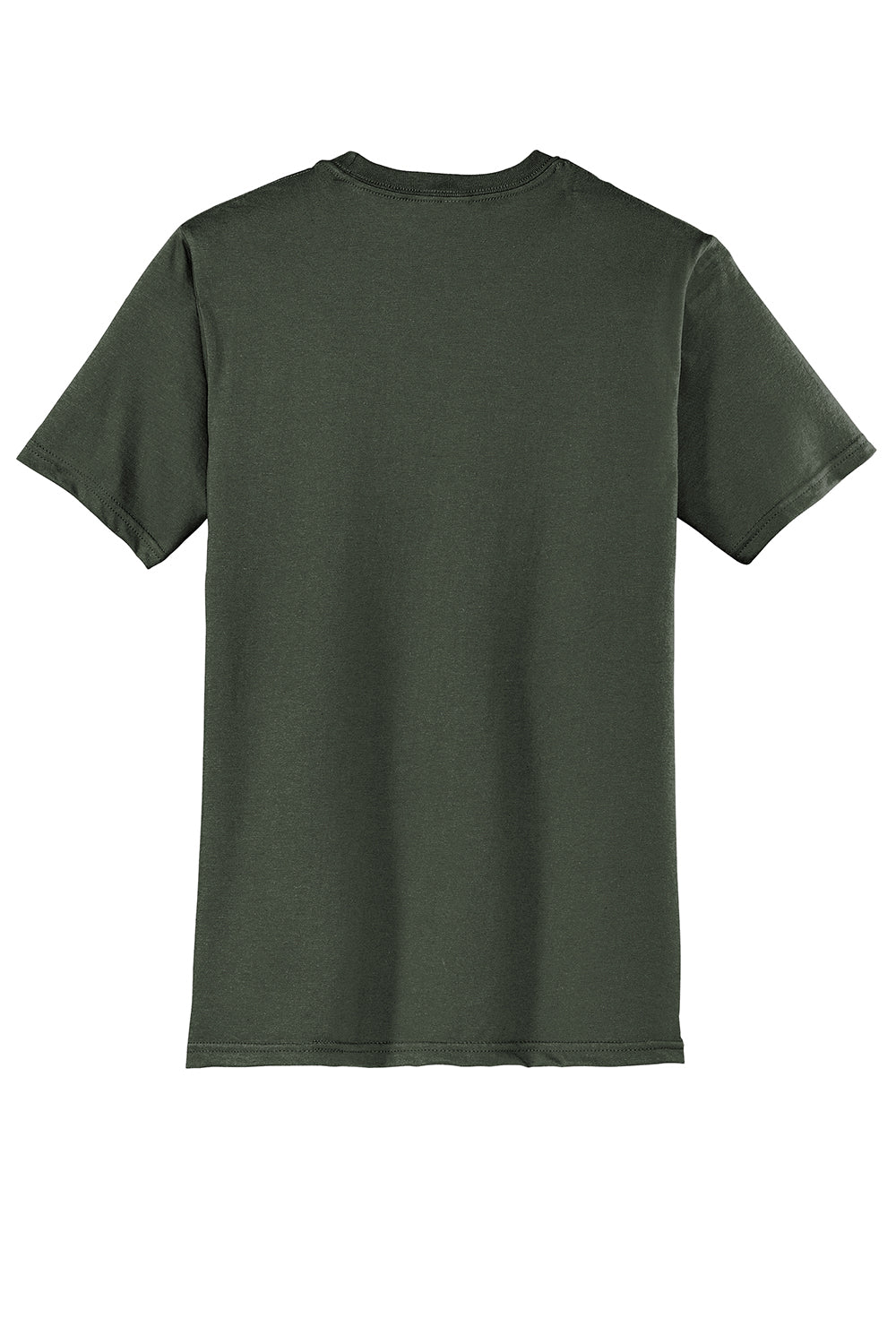 District DT6000 Mens Very Important Short Sleeve Crewneck T-Shirt Olive Green Flat Back