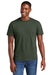 District DT6000 Mens Very Important Short Sleeve Crewneck T-Shirt Olive Green Model Front