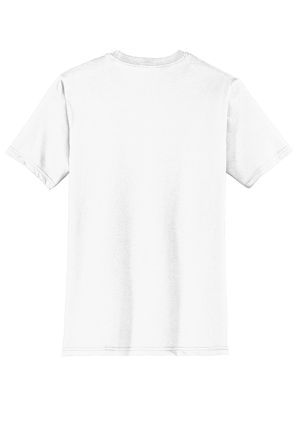 District DT6000 Mens Very Important Short Sleeve Crewneck T-Shirt White Flat Back