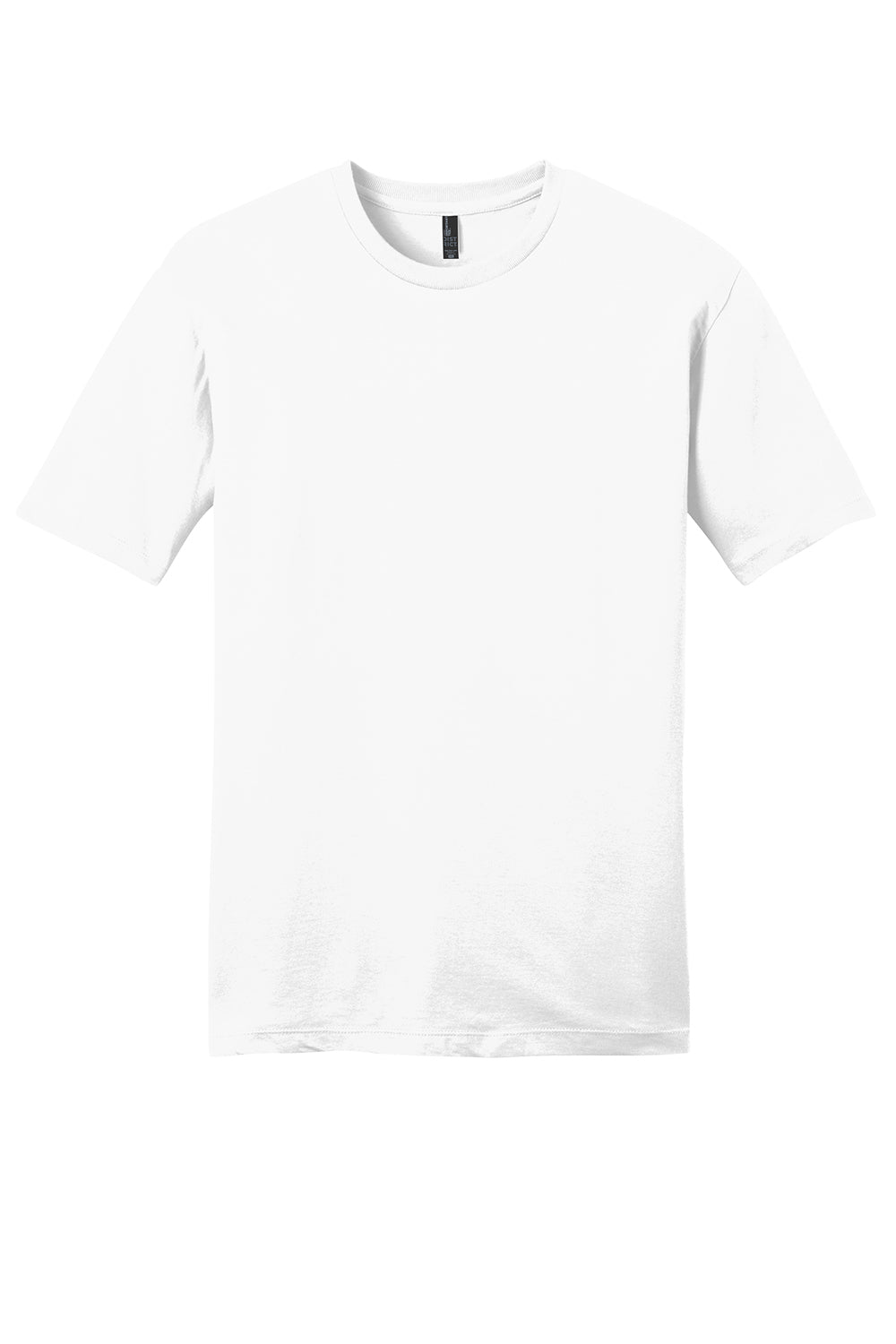 District DT6000 Mens Very Important Short Sleeve Crewneck T-Shirt White Flat Front