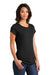 District DT6001 Womens Very Important Short Sleeve Crewneck T-Shirt Black Model 3q