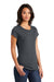 District DT6001 Womens Very Important Short Sleeve Crewneck T-Shirt Charcoal Grey Model 3q