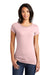 District DT6001 Womens Very Important Short Sleeve Crewneck T-Shirt Dusty Lavender Model Front