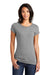 District DT6001 Womens Very Important Short Sleeve Crewneck T-Shirt Grey Frost Model Front