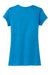 District DT6001 Womens Very Important Short Sleeve Crewneck T-Shirt Heather Bright Turquoise Blue Flat Back