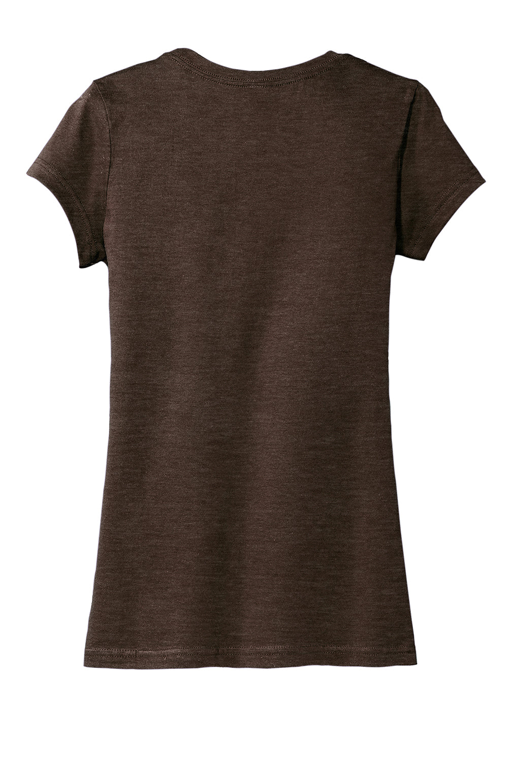 District DT6001 Womens Very Important Short Sleeve Crewneck T-Shirt Heather Brown Flat Back