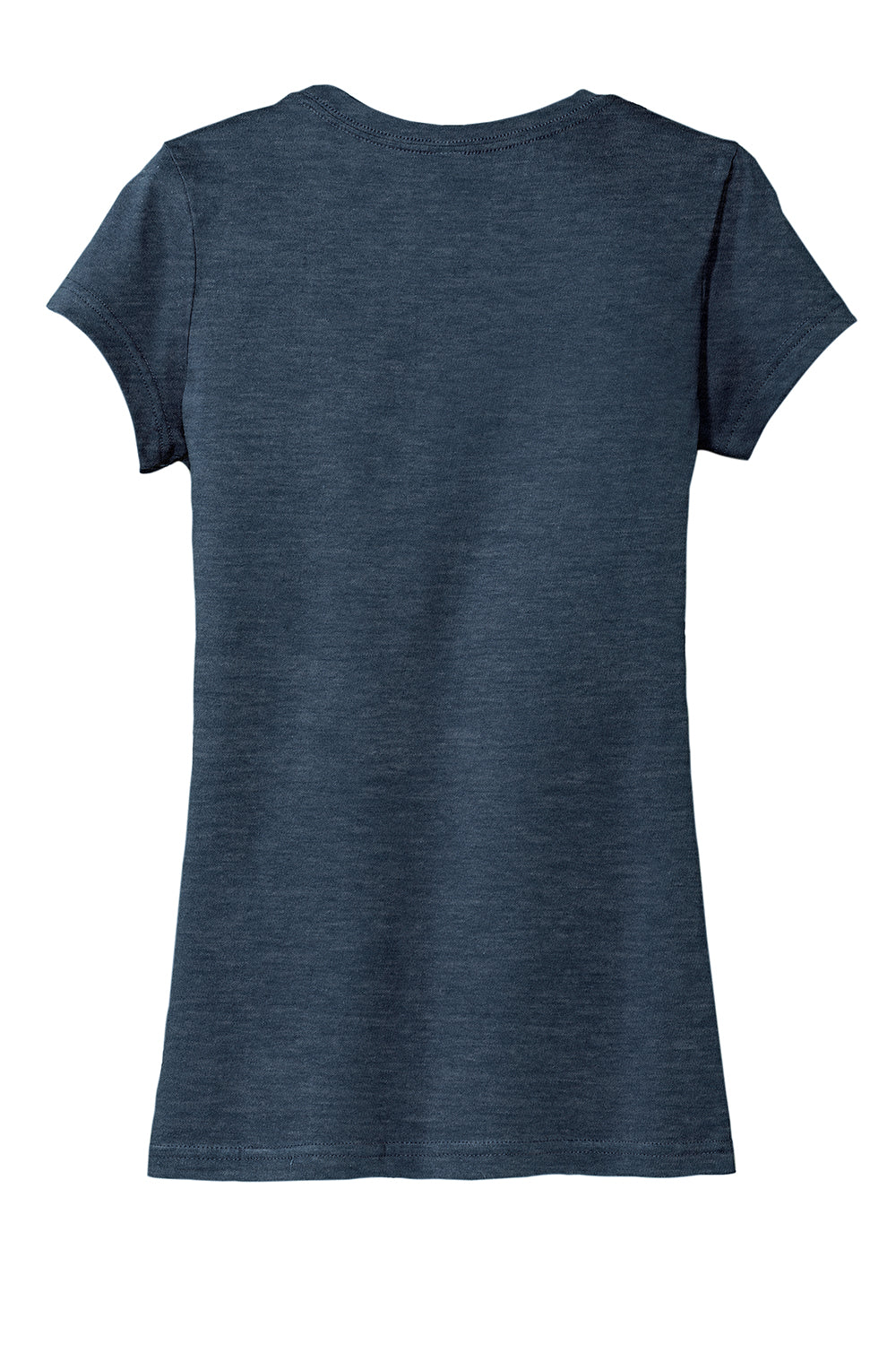 District DT6001 Womens Very Important Short Sleeve Crewneck T-Shirt Heather Navy Blue Flat Back