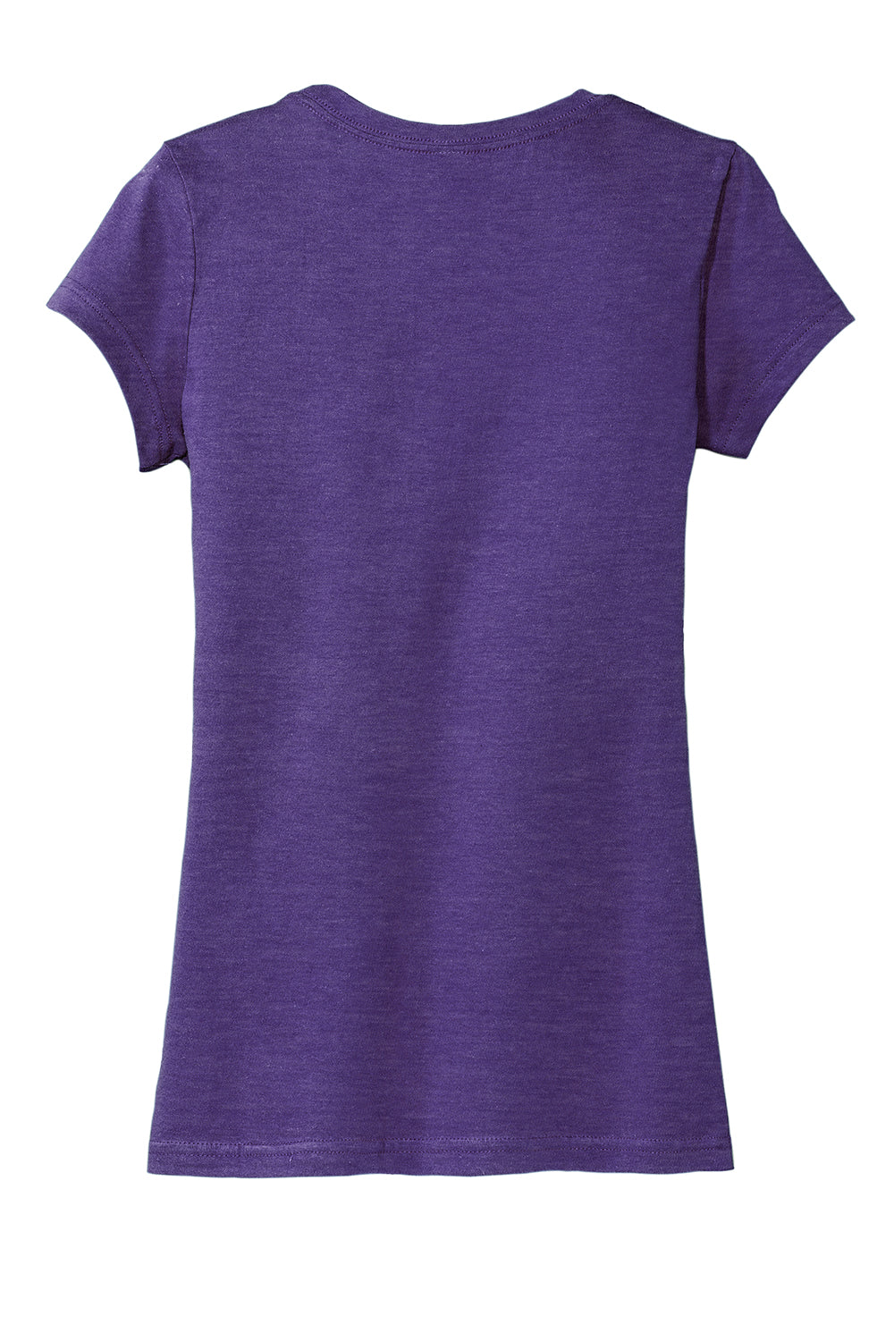 District DT6001 Womens Very Important Short Sleeve Crewneck T-Shirt Heather Purple Flat Back