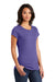 District DT6001 Womens Very Important Short Sleeve Crewneck T-Shirt Heather Purple Model 3q