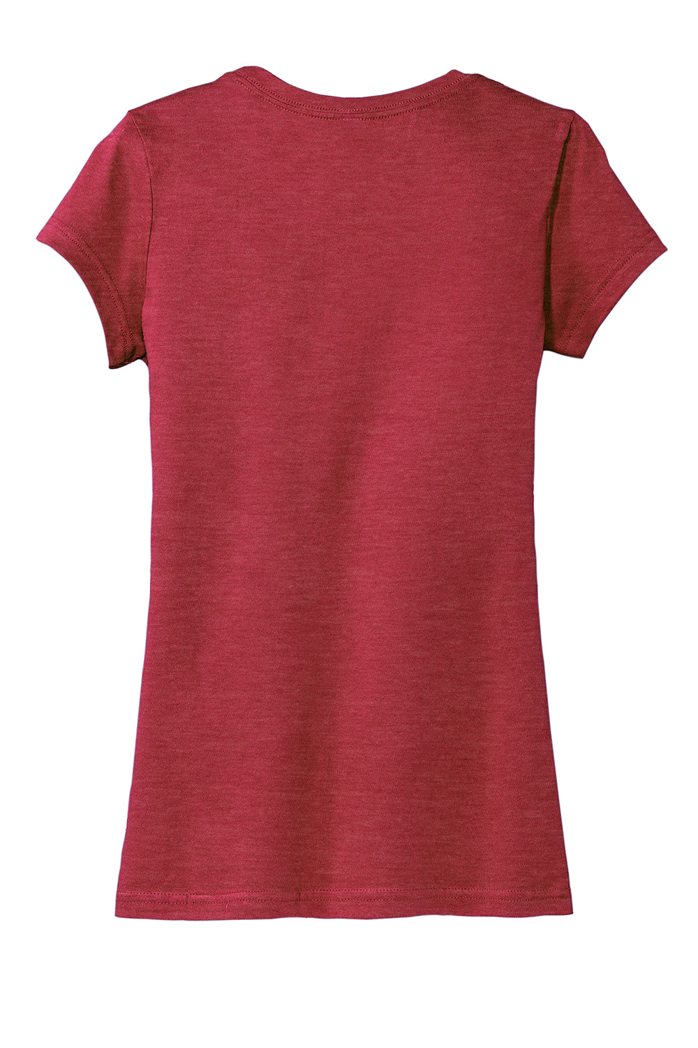 District DT6001 Womens Very Important Short Sleeve Crewneck T-Shirt Heather Red Flat Back