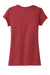 District DT6001 Womens Very Important Short Sleeve Crewneck T-Shirt Heather Red Flat Back