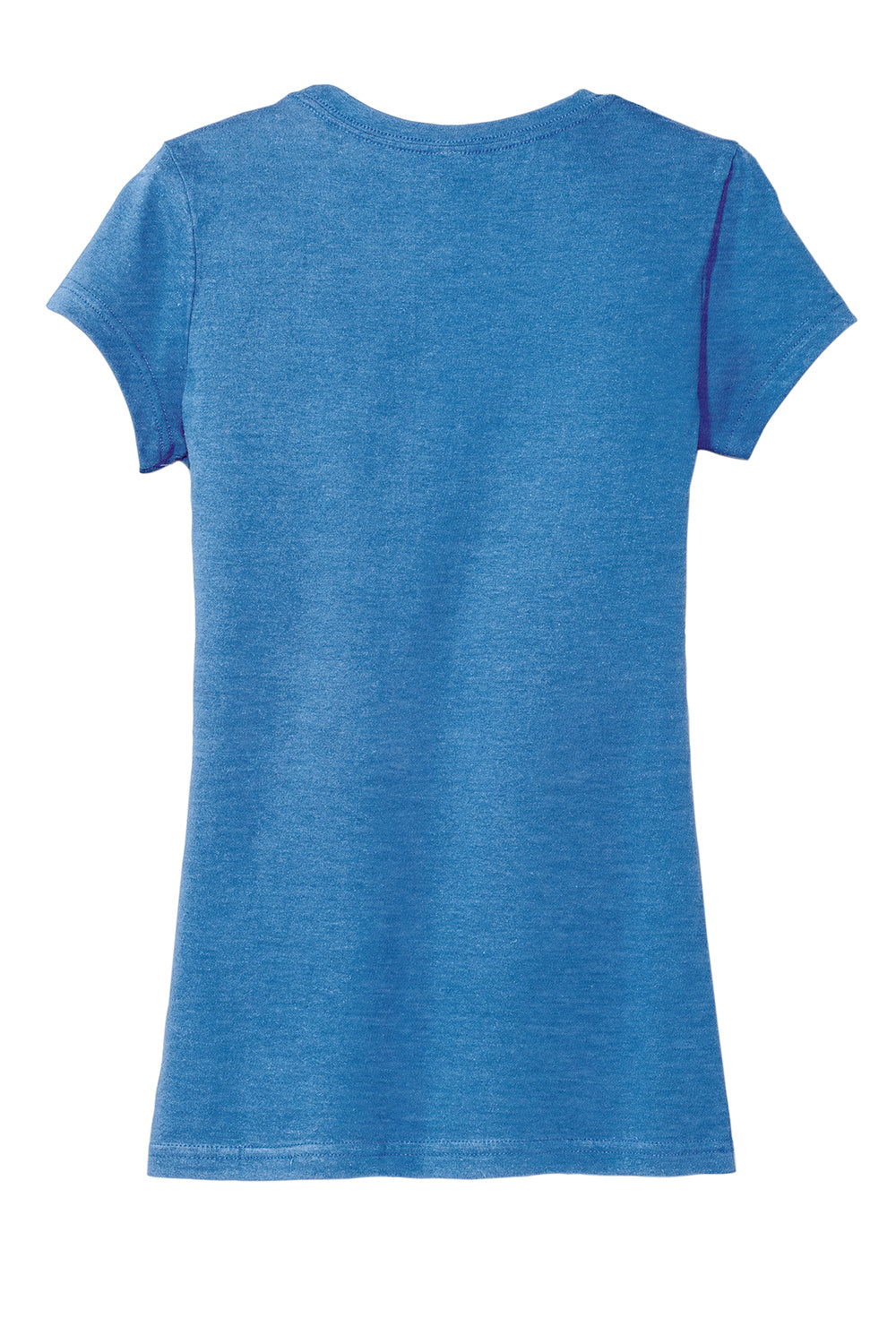 District DT6001 Womens Very Important Short Sleeve Crewneck T-Shirt Heather Royal Blue Flat Back