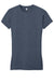 District DT6001 Womens Very Important Short Sleeve Crewneck T-Shirt Heather Navy Blue Flat Front