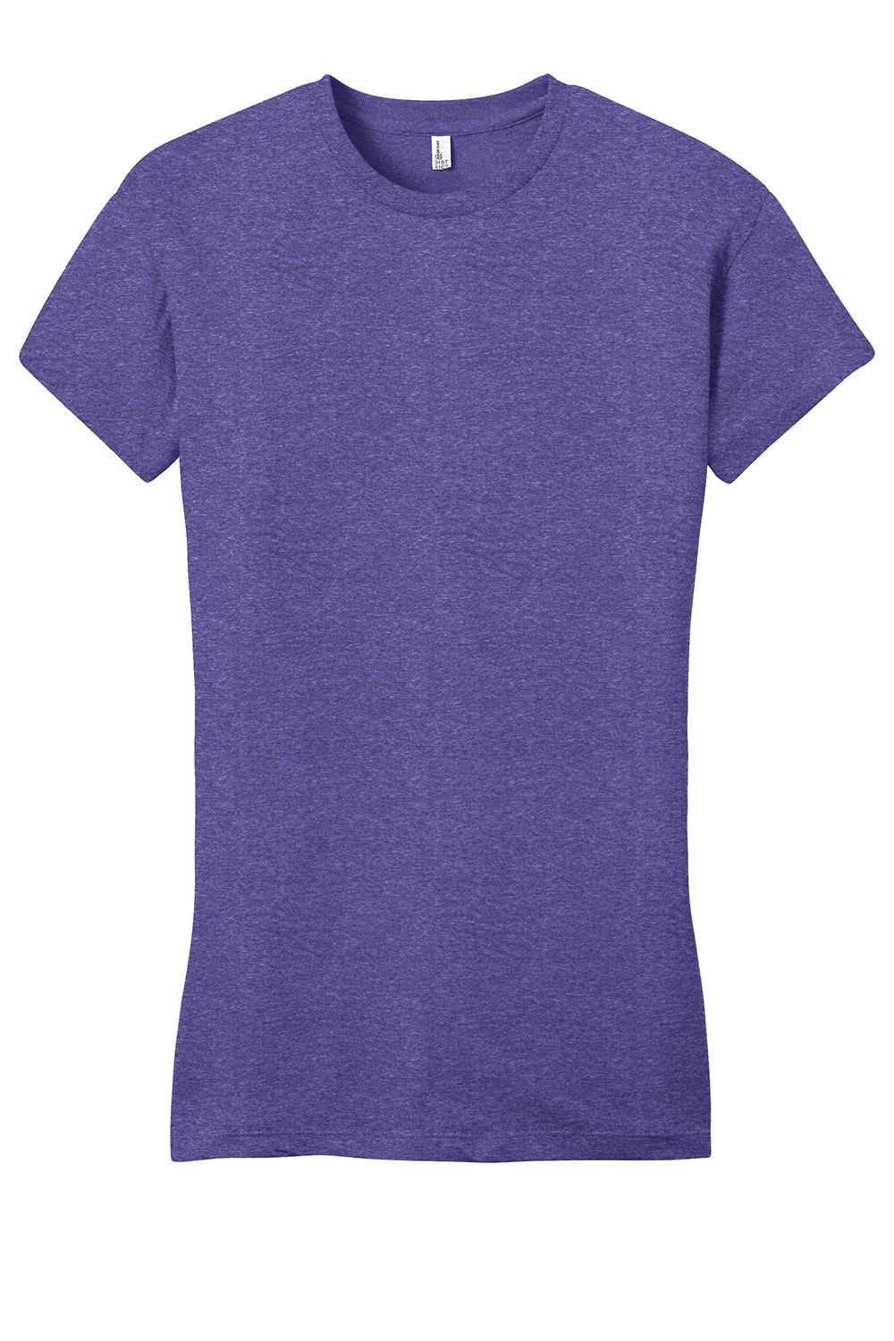 District DT6001 Womens Very Important Short Sleeve Crewneck T-Shirt Heather Purple Flat Front