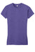 District DT6001 Womens Very Important Short Sleeve Crewneck T-Shirt Heather Purple Flat Front